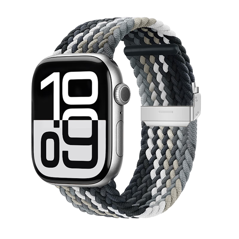 MSSM Compatible Apple Watch Band Nylon Woven Strap for Apple Watch S12/Ultra4/S11/10/9/SE3 [Black Chocolate Color] 38/40/41/42