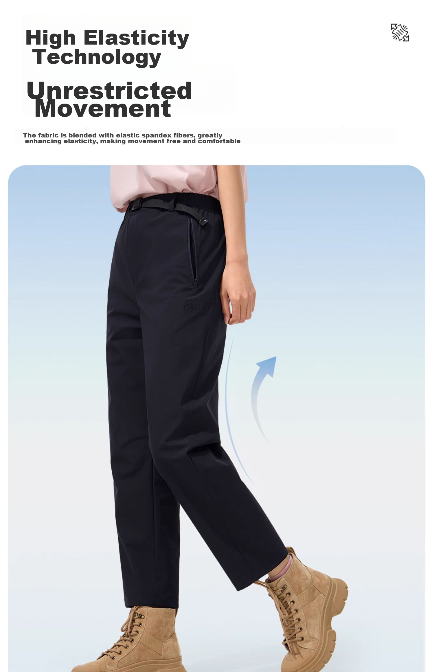 CAMEL Women's Quick-Dry Long Pants, Spring And Summer Outdoor Cool-Feeling Comfortable Breathable Casual Pants [Panda Collaboration] A24BA68181 8
