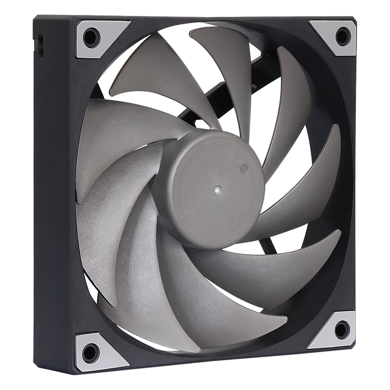 SAMA Pingtouge V1 Performance Edition Black Matte 12cm Case Cooling Fan, 9 Blades/large Airflow/hydraulic Bearing/PWM Speed Control/small 4Pin Multi-Fan Series Connectio