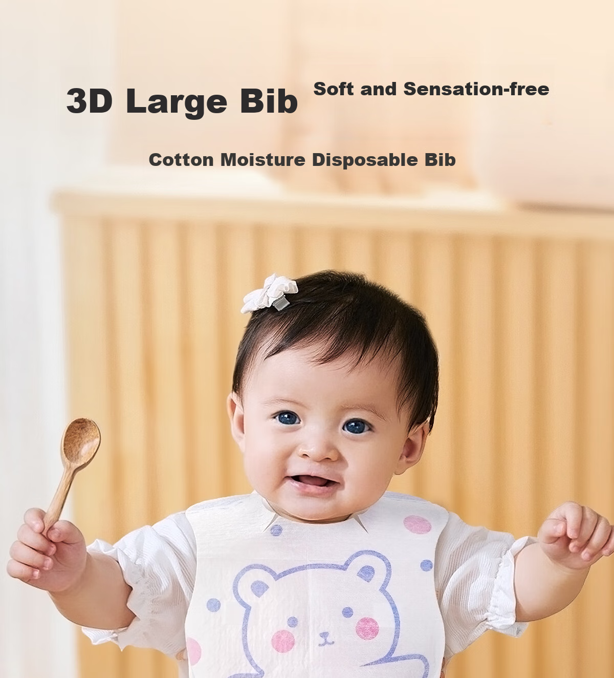 Mianzhirun Disposable Bibs, Baby Drool Bibs, Washable Bibs, Individually Wrapped, 20 Pieces * 2 Packs 1