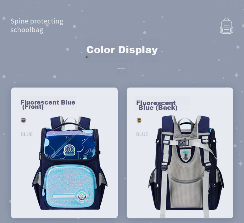 Herder Spine Protection Backpack for Primary School Students, British Style Backpack for Grades One to Six, Anti-Gravity Elastic Load-Reducing Backpack for Boys And Girls 17
