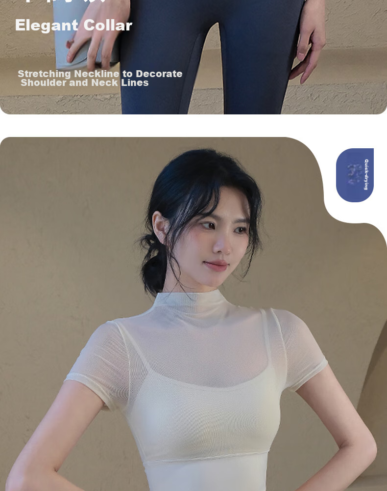 XUEXIMAN Women's Yoga Outfit with Chest Pads, Summer Pilates Training Fitness Top, High-End Sports Running Short-Sleeve T-Shirt 6