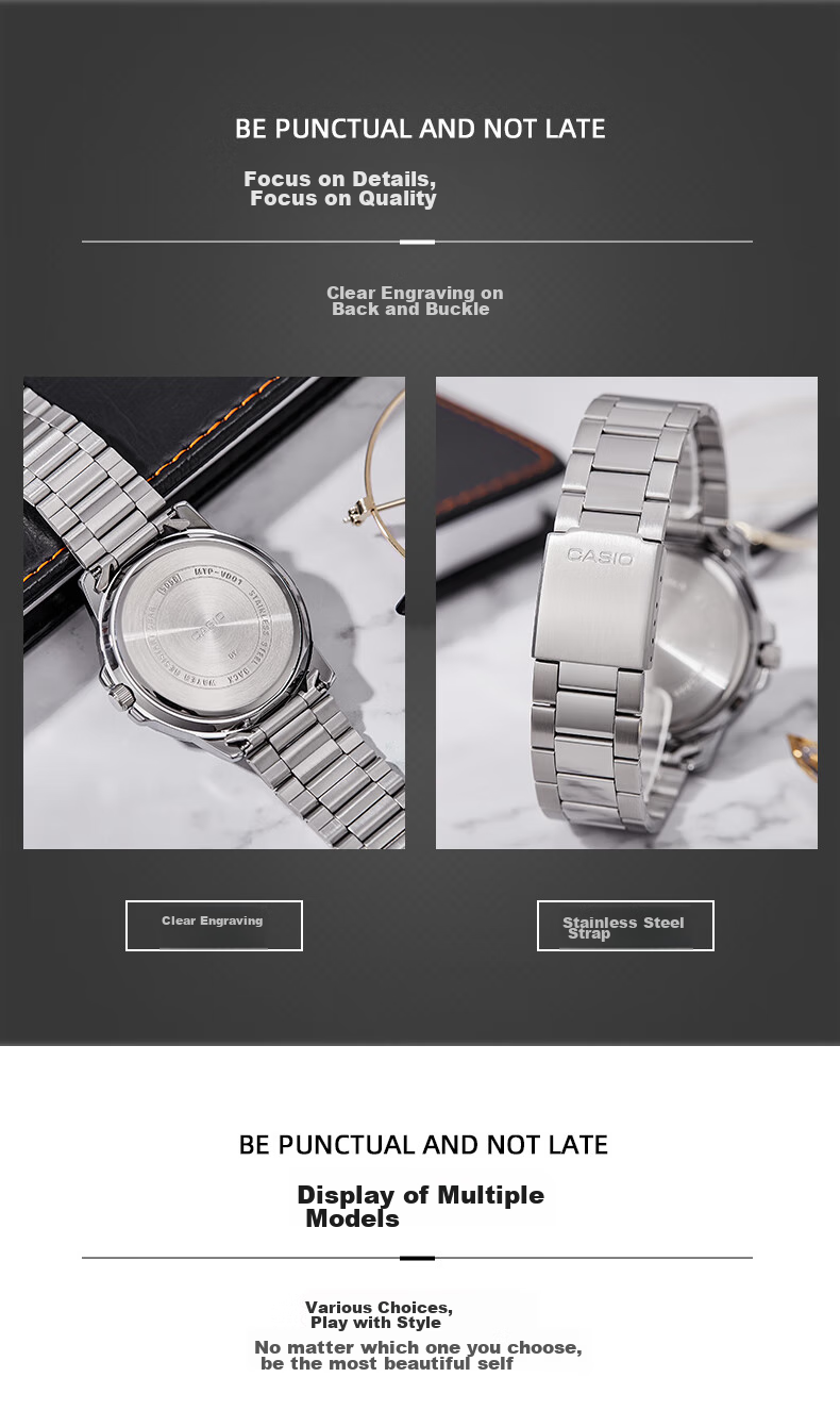 CASIO Business Commute Simple Elegant Classic Large Dial Waterproof Quartz Men's Watch Gift for Boyfriend MTP-1374L 25