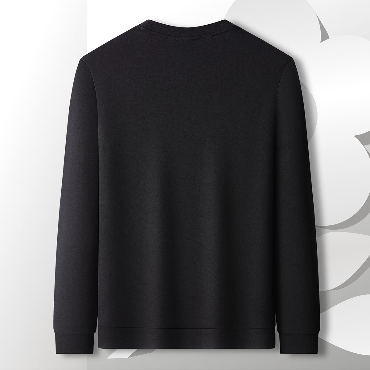 MONTAGUT [Snow Mountain Series], Autumn Fine 3D Printed Men's Sweatshirt, Elastic Comfortable Long-Sleeve T-Shirt for Men, Black, Size 48