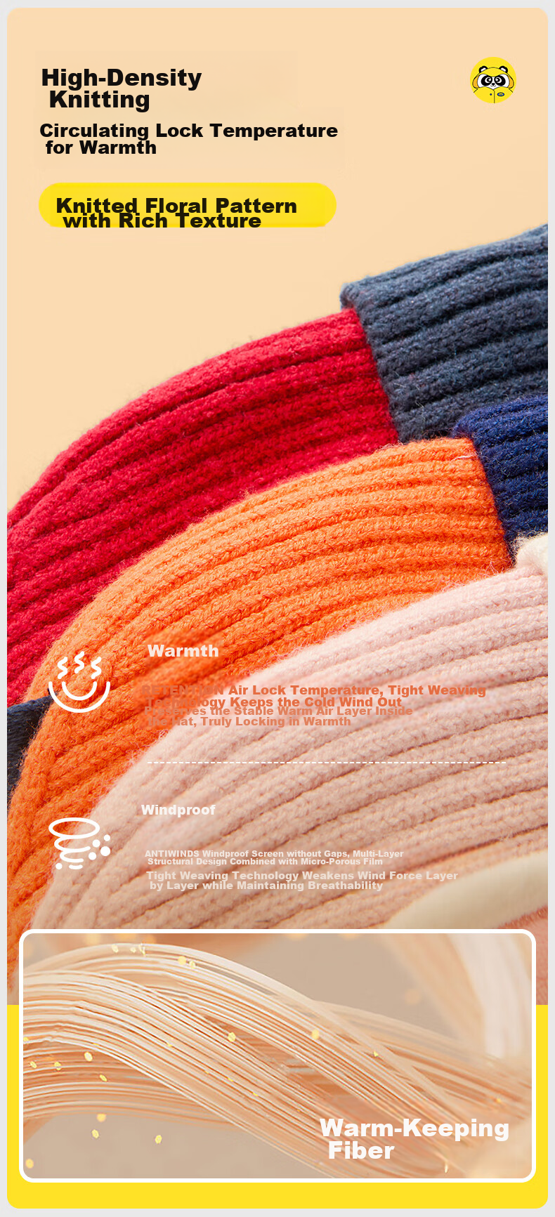 Moremerry Children's Hat, Autumn And Winter Ear Protection, Boys And Girls Warm Knitted Hat, Baby Student Fashionable Cap, Pink 9