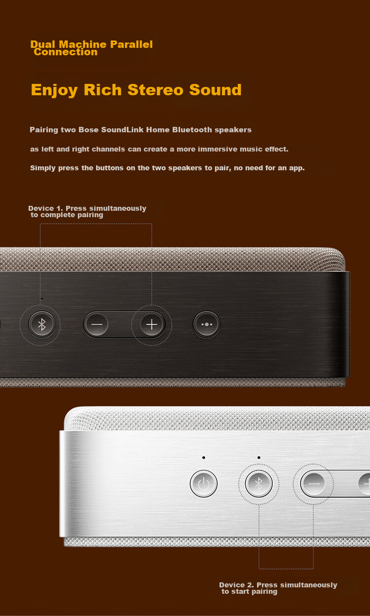 BOSE SoundLink Home Bluetooth Speaker - Cool Gray, Portable Mini Desktop Bluetooth Speaker, Upgraded Version, Gift for Travel And Home Use 9