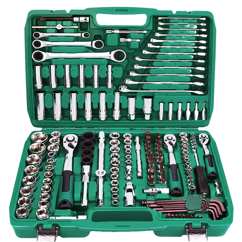 AriZe Professional Auto Repair Tool Set Large and Small Ratchet Socket Wrench Industrial Grade Full 61-Piece Set