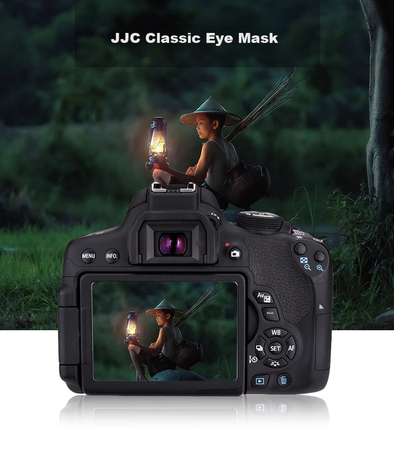 JJC Eyepiece Cover Compatible with Canon EF Lenses for 77D, 200D, 200DII Second Generation, 600D, 650D, 700D, 760D, 800D DSLR Camera Viewfinders, Eyepiece Accessories 1