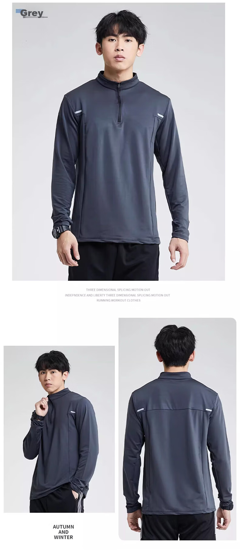 BURUITE Sports T-Shirt for Men, Autumn And Winter Tight-Fitting Quick-Dry Shirt, Badminton Wear, Fitness Clothing, Long-Sleeve Running And Cycling Apparel 11