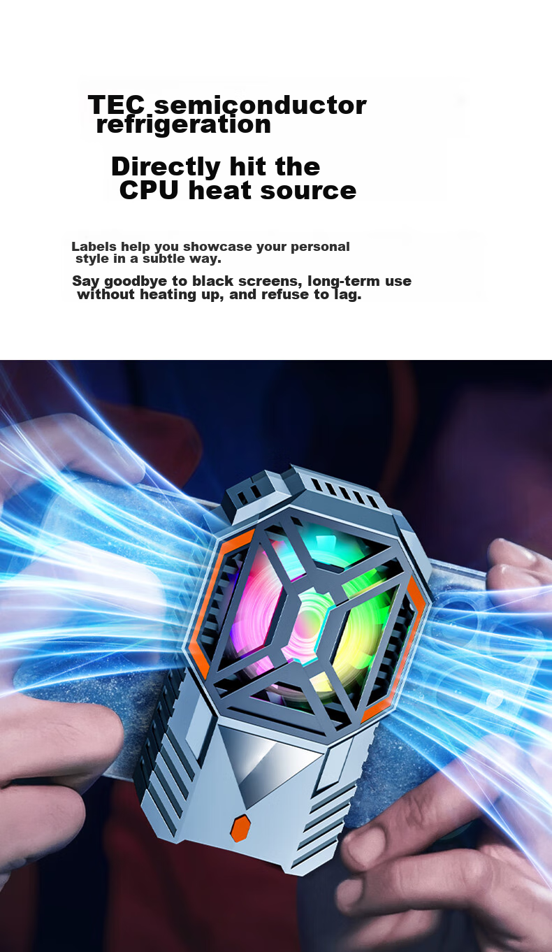 Masentek DY28 Phone Cooler, Semiconductor Magnetic Back Clip Dual-Use, RGB Lighting Effects, Noiseless Cooling, Suitable for Huawei And Apple, E-Sports Grade Strong Cooling, Specially Designed for Mobile Games 12