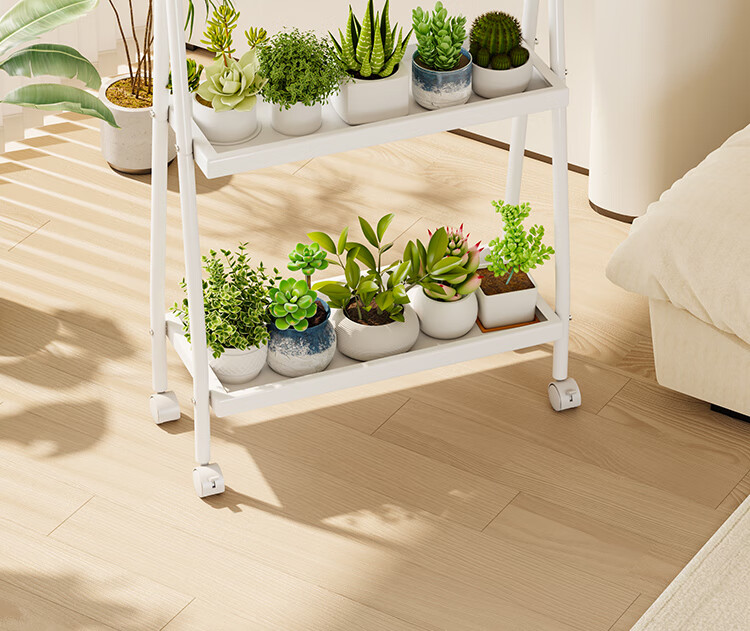 Yicainianhua Balcony Multi-Tier High-End Flower Stand Storage Rack Combination Floor-Standing Plant Stand Succulent Pot Mobile Rack 5258 11