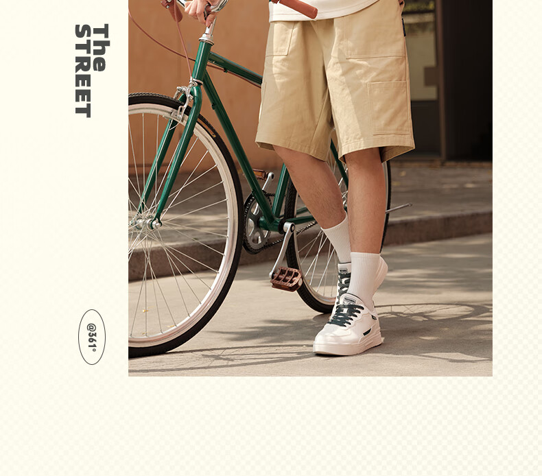 361° Men's Sports Shoes Spring Summer New Retro Leather Basic White Casual Sneakers 672616618-2 26