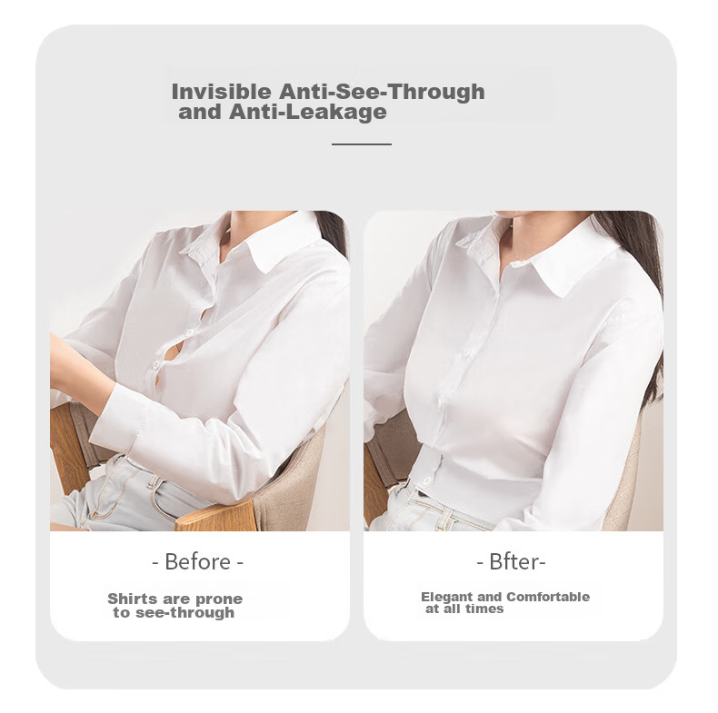 FitonTon Anti-Exposure Stickers Invisible Shirt Chest Double-Sided Tape Blouse Dress Collar Anti-Exposure Device Non-Slip Adhesive Patches 72 Pieces 5