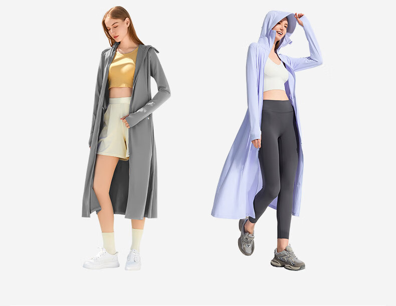 SUPIELD Full-Range Mid-Length Sun Protection Jacket for Women, Outdoor UV-Resistant, Cool-Feeling Windbreaker, Sun Protection Coat 17