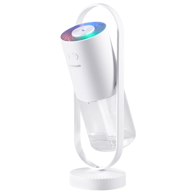 HANASS Humidifier Mini for Home Bedroom Office Air Conditioning Room Humidifier Mini Plug-In Air Conditioner Companion Quiet F-008 Rotating Mist Low Noise