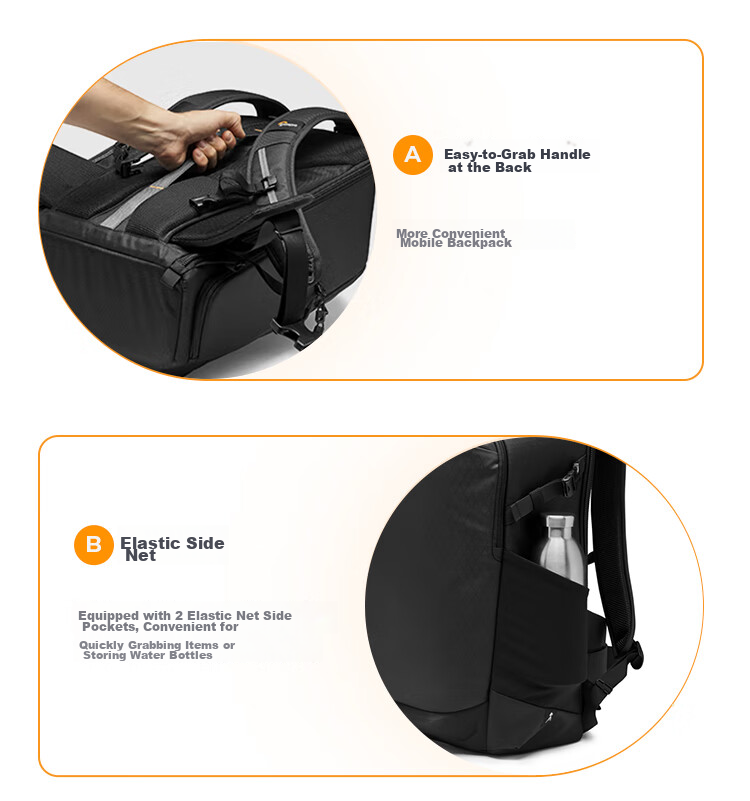 LOWEPRO Leshebao Camera Bag, Rocket Hand Flipside BP 300 AW III Large Capacity Outdoor DSLR Mirrorless Photography Bag, Backpack, Drone Backpack LP37350-PWW 12