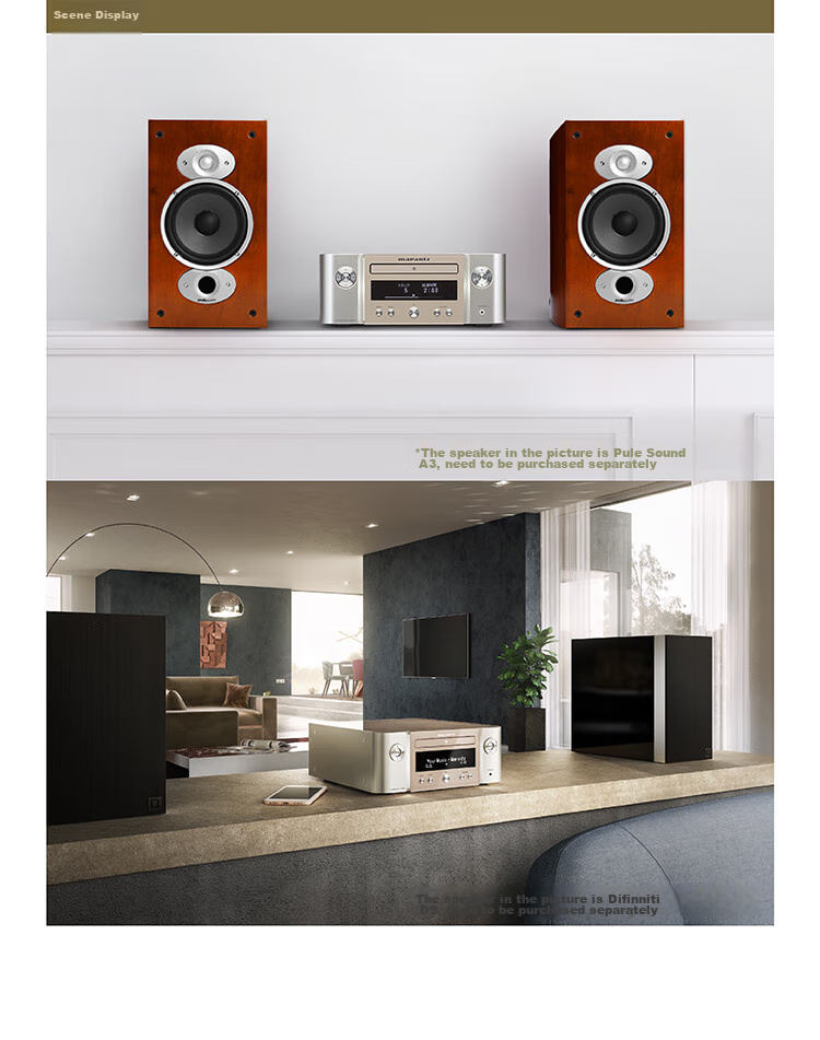 MARANTZ M-CR612 Speaker, HiFi Audiophile CD Player Two-In HEOS Lossless Music Streaming Wi-Fi/Bluetooth/Qplay/AirPlay2, Gold 16