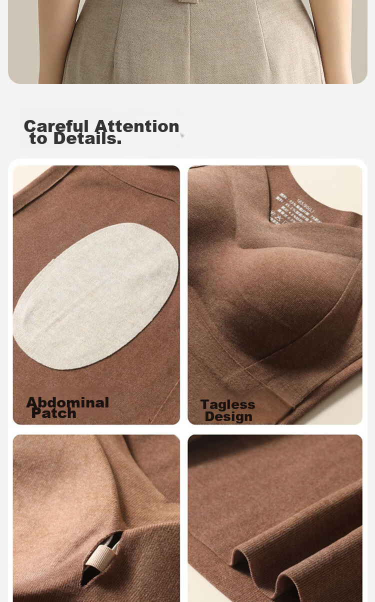 GUJIN Seamless Thermal Vest for Women, Undershirt Camisole with Chest Pads, Contains Mulberry Silk Patch, New Autumn And Winter Style for Ladies 8