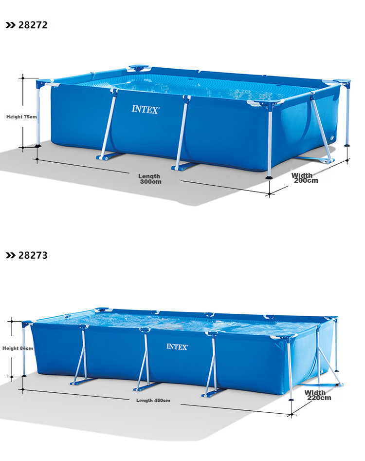 INTEX Raised And Thickened Square Frame Pool Toy, Foldable Family Frame, 28271 8