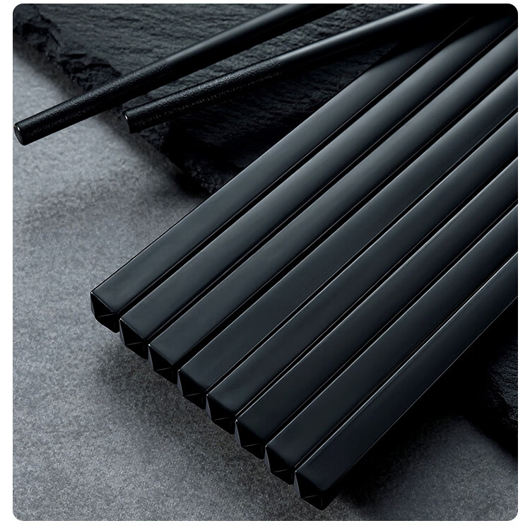 Shihua Chopsticks, Heat-Resistant Simple Alloy Chopsticks, Mold-Resistant Japanese-Style Hotel And Home Use Chopsticks, 10 Pairs, SH-6951 2