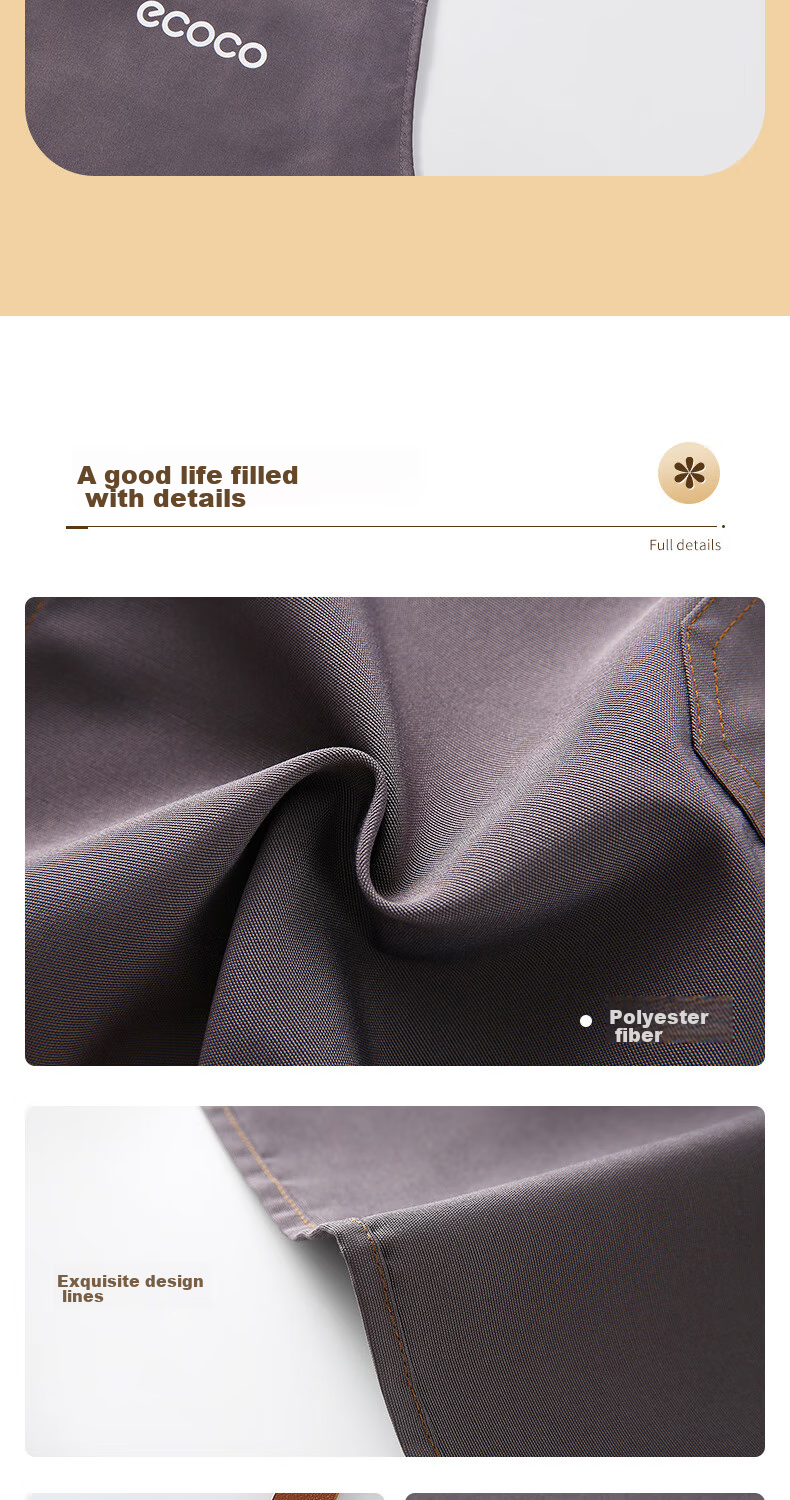 Ecoco Waterproof Apron, Kitchen Work Uniform, Home Use Oil-Proof And Dirt-Resistant Cooking Full Apron, Catering Apron E2302 9
