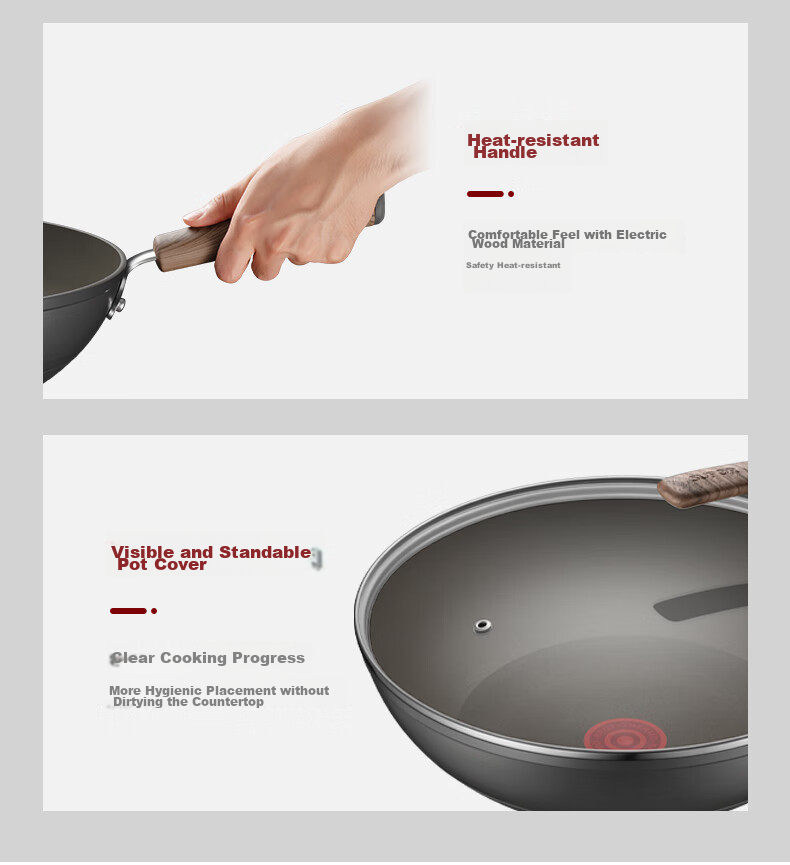 SUPOR Wok, Non-Stick Pan with Low Smoke, Oil-Saving Frying Pan, 32cm Stir-Fry Pan, Compatible with Induction Cookers, EC32AHP01 17