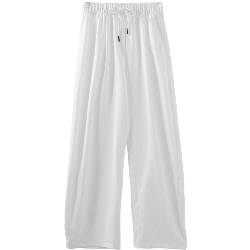 Dme [Only See The Pants Style, Not The Leg Style] Summer Slimming Tie-Waist Elastic Waist Concealing Street Wide-Leg Casual Pants Thin Style