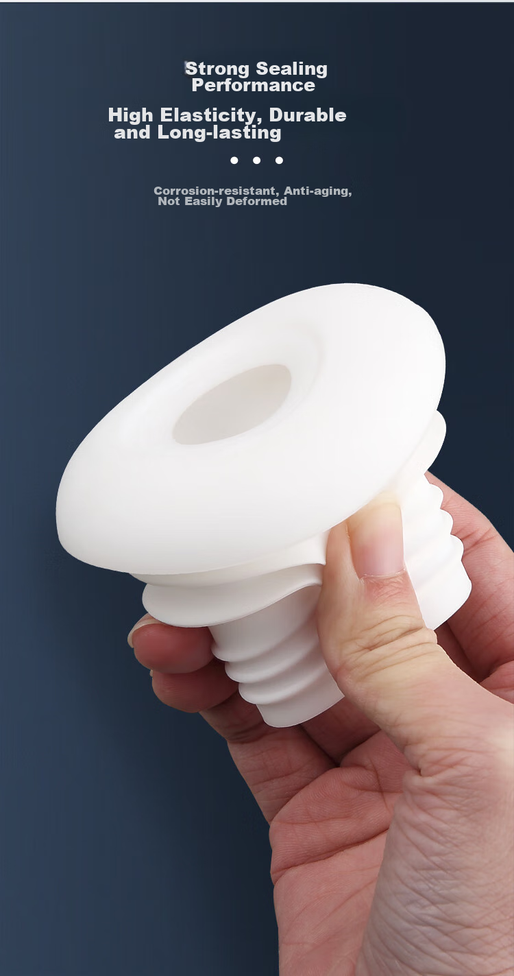 Larsd Silicone Drain Pipe Seal Ring, Odor-Proof Seal Plug, Bathroom Cabinet Drainage Pipe Anti-Odor Device Sealing Plug 9