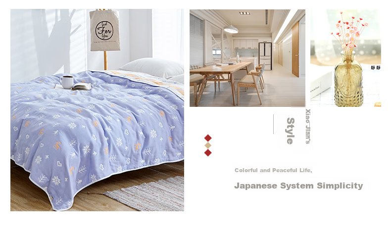 Hengyuanxiang Pure Cotton Gauze Towel Blanket, Six-Layer Thickened, Summer Quilt, Office And Children's Air Conditioning Blanket, 150×200CM 2
