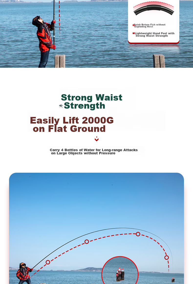 GW Hainian Lake Reservoir Long Rod, 9 Meters Fishing Rod, Ultra-Light And Ultra-Hard Carbon Fiber Platform Fishing Rod, Long Section Groundbait Rod, Hand Rod Fishing Rod 7