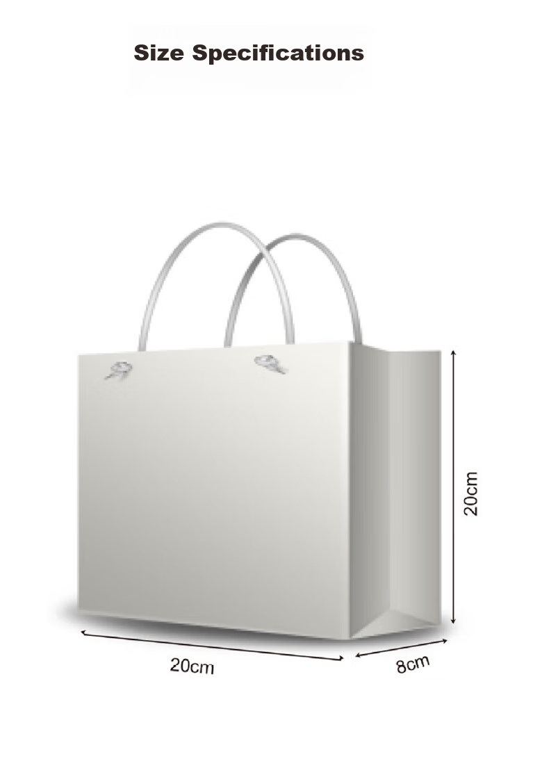 Ouliwen Gift Bags, Small And Large Paper Bags for Gifts, Birthday Handbags, Children's Gift Bags, High-End Exquisite Packaging Bags, 20x8x20cm, Pink Leaves, Pack of 5 4