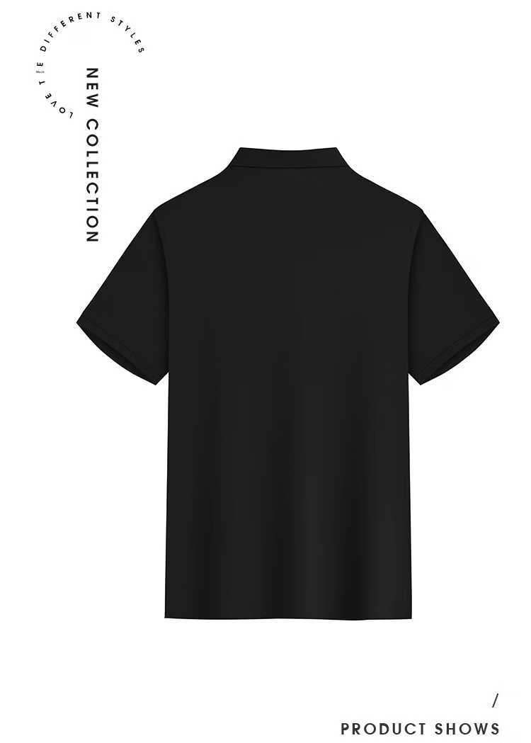 Jeanswest Men's Polo Shirt, Summer 2026 Thin Style, Antibacterial Quick-Dry Loose Short-Sleeve Casual Cool Breathable Solid Color Navy Blue 4XL 16