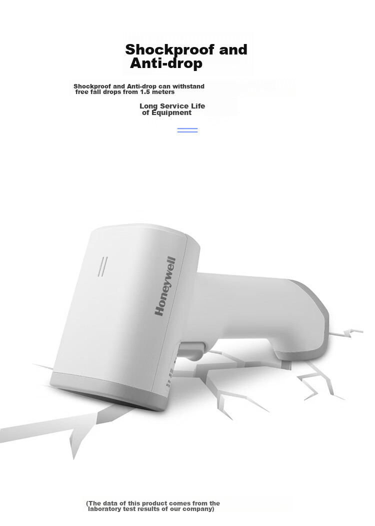 Honeywell Wireless Barcode Scanner, Barcode Scanner, Barcode, QR Code Scanner, Mobile Screen Code Scanner, Logistics Supermarket Pharmacy Barcode Scanner, OH462 White 13