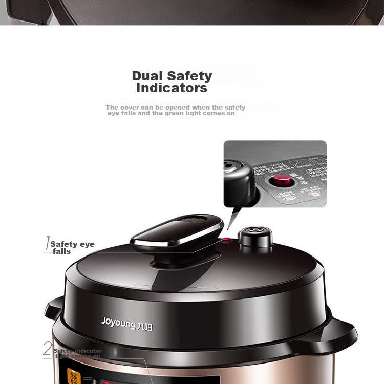 Joyoung Electric Pressure Cooker for 1-6 People, Programmable Smart High-Pressure Cooker, Home Use 6L Dual Inner Pot Rice Cooker Y-60C81 17