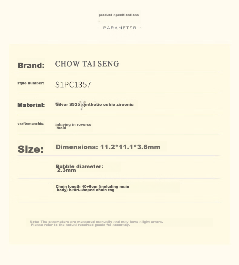 CHOW TAI SENG [Birthday Gift] Mobius Ring Silver Necklace, Dancing Heart Light Luxury Collarbone Chain for Girlfriend 10