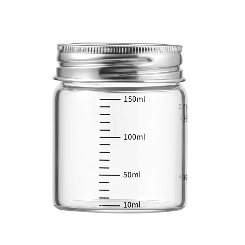 BJ Chinese Bird's Nest Dispensing Bottle, Heat-Resistant, Suitable for Steaming And Cooking, Sealed Jar with Stainless Steel Lid, High Borosilicate Stew Pot, Food Storage Container, 150ml