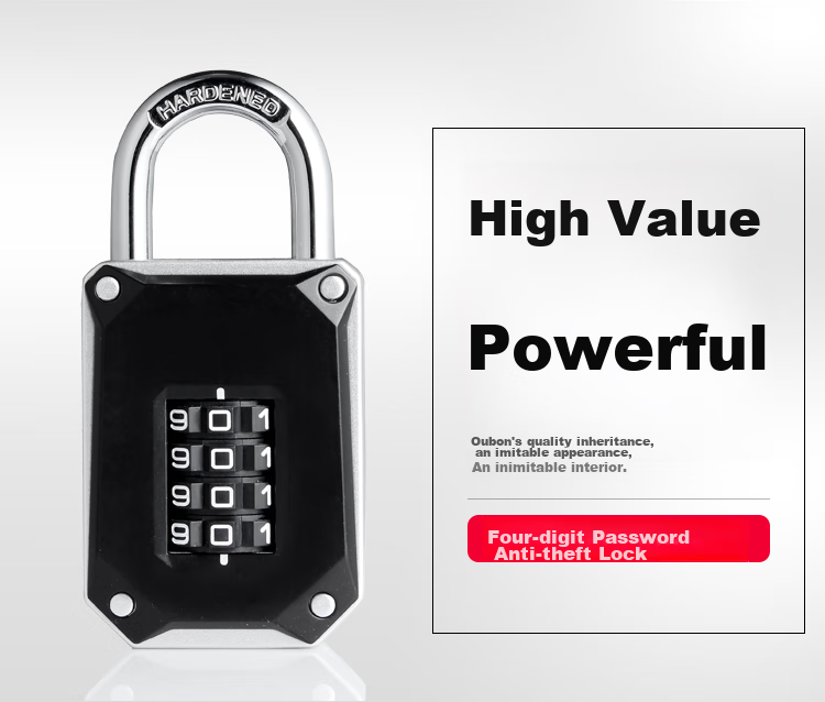 Aoben Password Lock Anti-Code Mixing, Car Padlock, Rust-Proof Door Lock for Indoor And Outdoor Use, Door Lock 7621 1