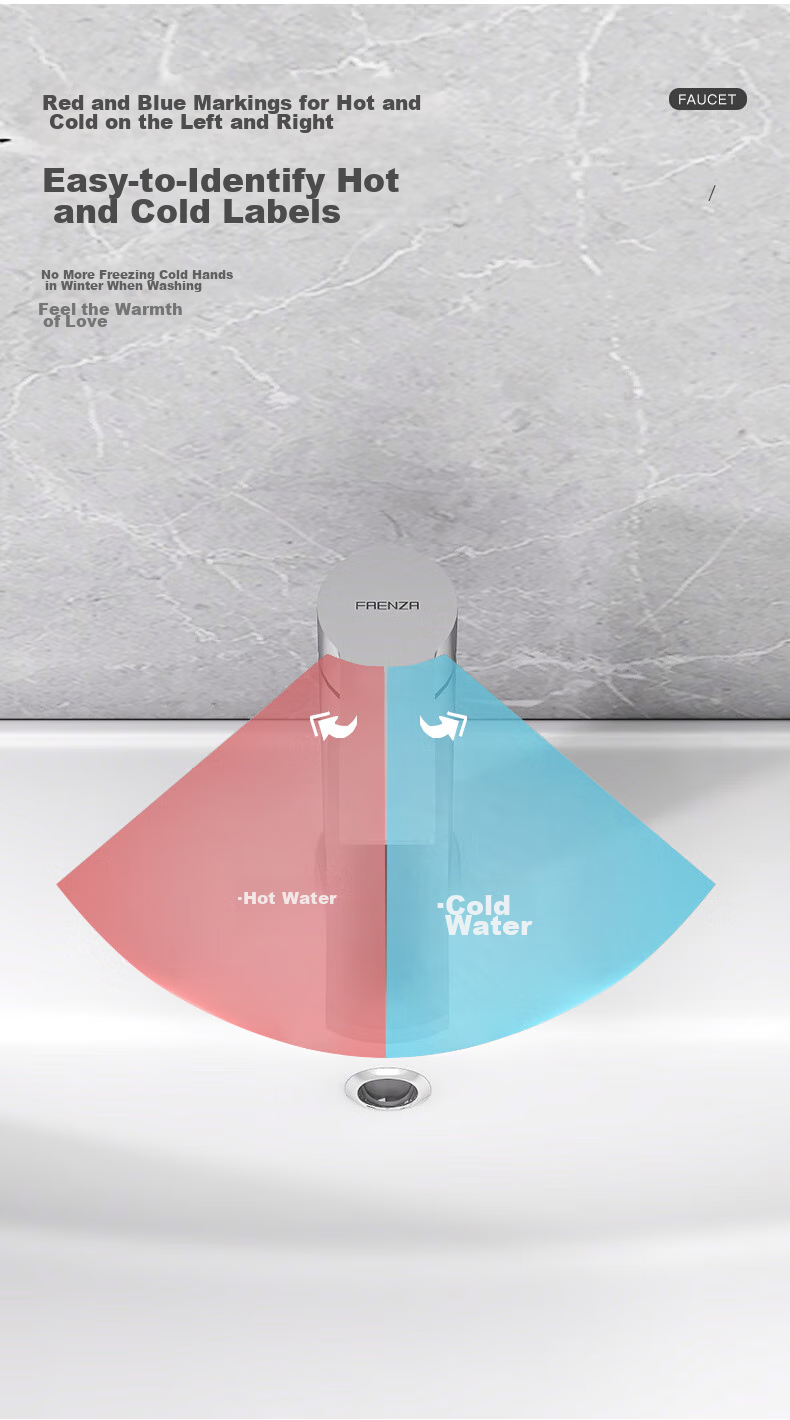 FAENZA Basin Faucet with Hot And Cold Dual Control, Bathroom Sink Tap, Washbasin Tap 103SS 9