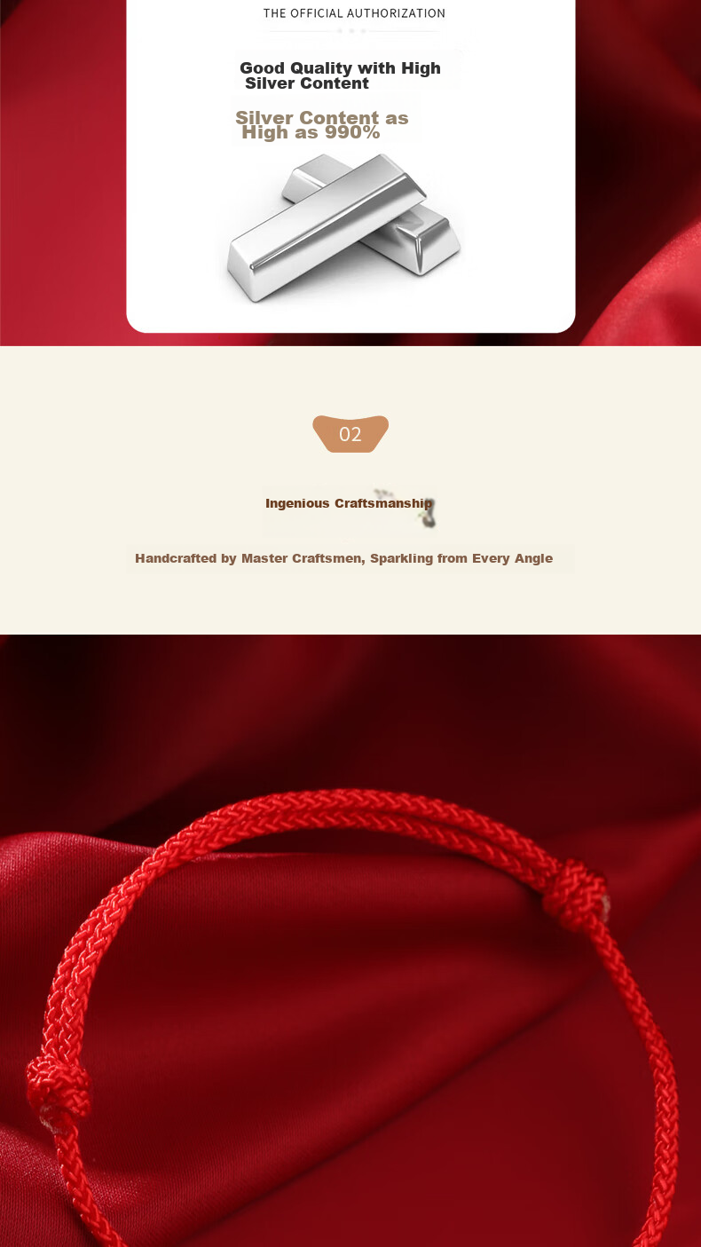 MANHE S999 Sterling Silver Bracelet for Women, 2026 New Style Beaded Bracelet Jewelry, Birthday Gift for Wife Or Girlfriend 15