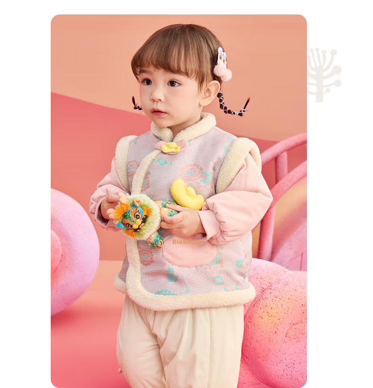 BALABALA Children's Clothing, Baby Outfit Set, Infant's First Birthday Dress, New Year Season Visiting Clothes, 209125104201 18