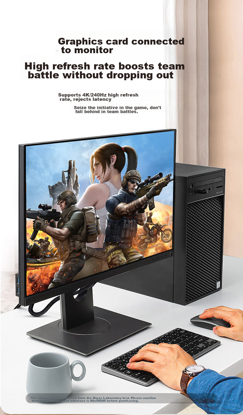 BIAZE MiniHDMI to HDMI 2.1 Version, 8K60Hz/4K120HZ Mini HDMI High-Definition Cable, 3-Meter Connection Cable for Tablets, TVs, Projectors, And Monitors 12