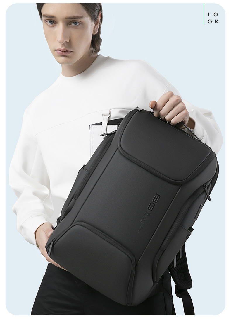 Bange Business Backpack for Men, Travel And College Student Schoolbag, Gift, Casual Travel Backpack, 17-Inch Laptop Bag, 7267 Gray 19