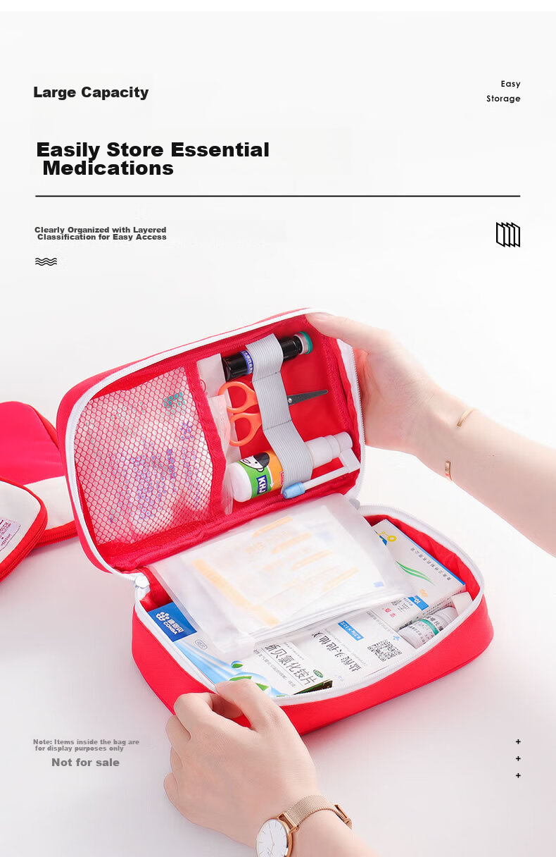 Jinlongxing Aluminum Alloy Home Medicine Box, Small First Aid Kit, Emergency Medicine Storage Box with Lock, Medical Kit Set 5