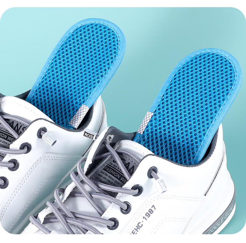 3AnGnI Anti-Odor Insoles for Men, Mugwort Breathable Sweat-Absorbing Non-Stuffy Odor-Eliminating Sports Shock-Absorbing Soft Cushioning for Long Standing 17