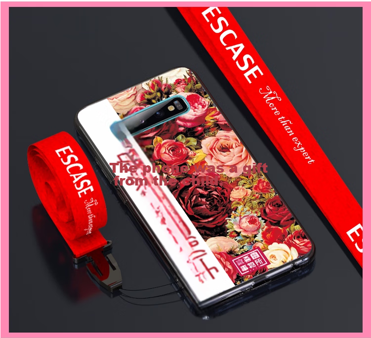 ESCASE Phone Lanyard, Neck Strap/chest Badge Strap Suitable for Apple IPhone 11 Pro Max, Huawei P40, Xiaomi 10 SE 2/OPPO And Other Phones, ES-ZP China Red 1
