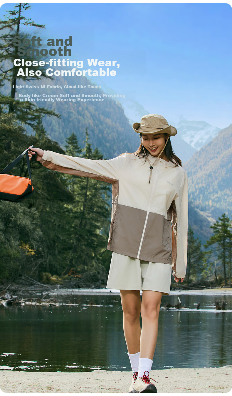 TECTOP Sun Protection Clothing, Summer UV-Resistant Couple Style, Outdoor Travel Top, 2422153FS New Khaki XL 9