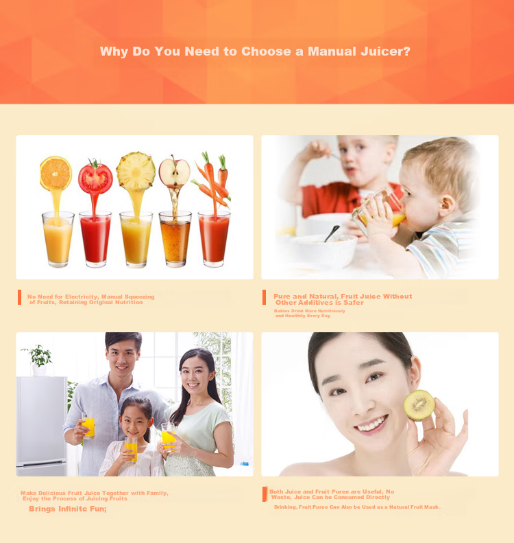 Matyz Baby Manual Juicer Simple Original Juice Maker MZ-0938 Orange Baby Food Supplement Fruit Juice 7