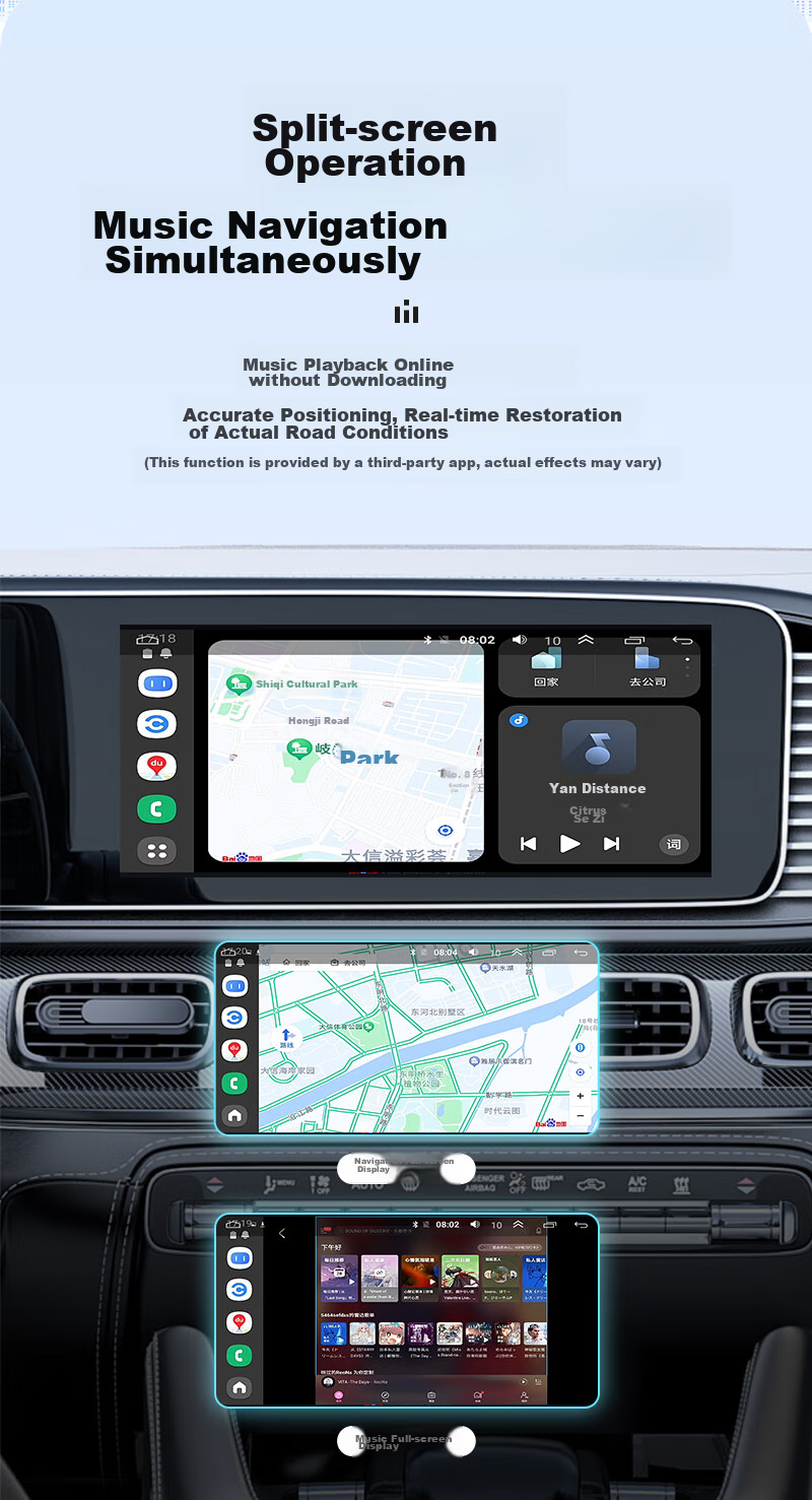 JunYong Baidu Wireless CarLife Compatible with Xiaomi Honor OPPO Samsung VIVO In-Car Connectivity Box [M6 Pro] 16