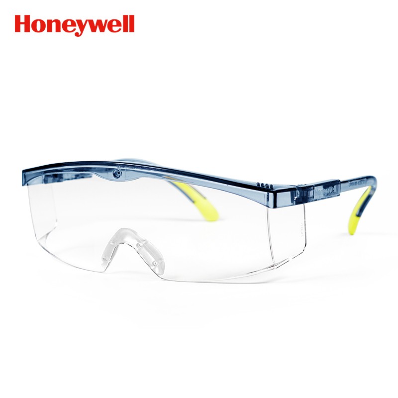 Honeywell Safety Goggles 100300S200A, Crystal Blue Frame with Clear Lenses, Anti-Fog, Cycling Glasses