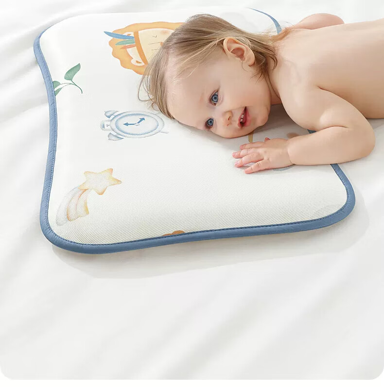 Beitaisi Baby Pillow, Summer Breathable, Ice Silk Cool Pillow, Newborn to 3 Years Old Children's Cloud Slice Pillow, Linglu Yingche 25